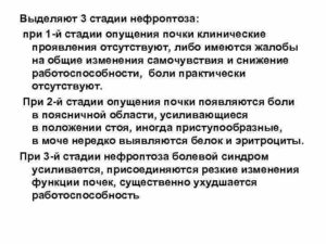 Лечение опущение почки 3 степени