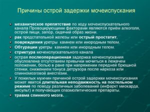 Задержка мочеиспускания у женщин в пожилом возрасте лечение