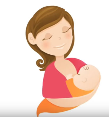 Малыш сосет грудь