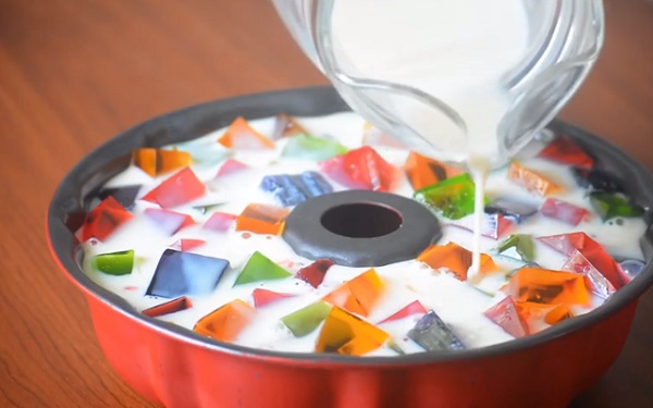 Заливание желе сметаной, разведенной с желатином