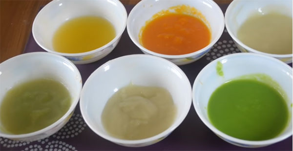 Разные пюре для прикорма ребенка