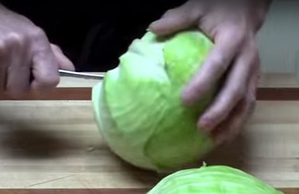 Вырезание кочерыжки