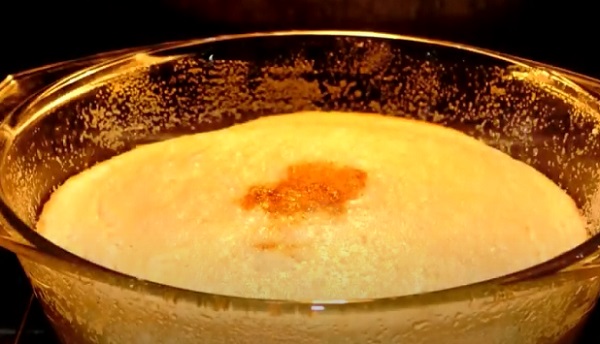 Форма с тестом в духовке