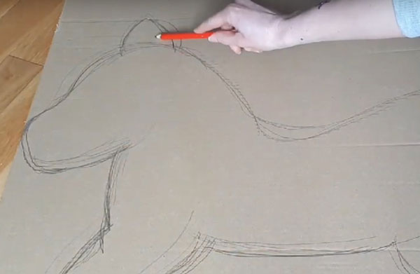 Силуэт единорога