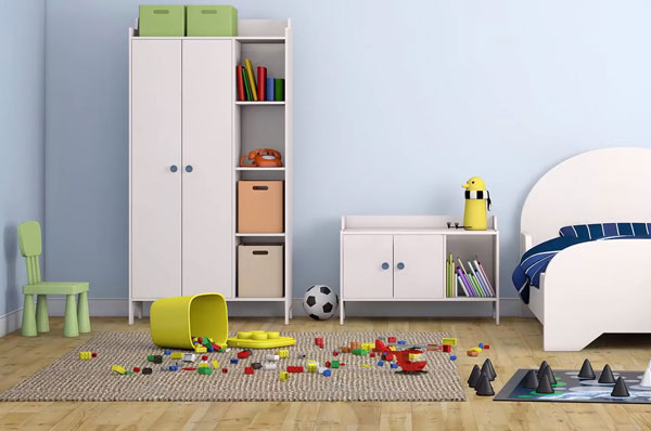 Нежно голубые однотонные обои