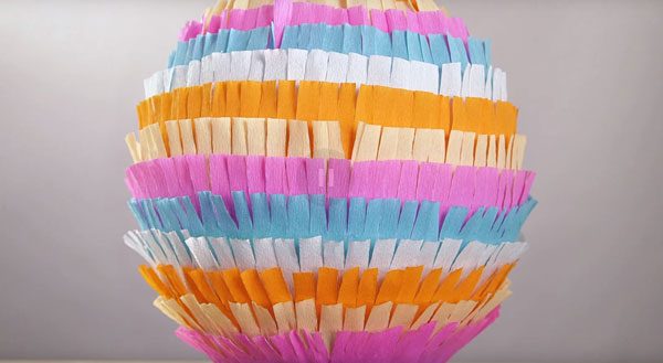 Обклеивание еще не перевернутого шарика