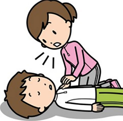 Картинка, на которой изображен ребенок в обмороке и рядом с ним мама