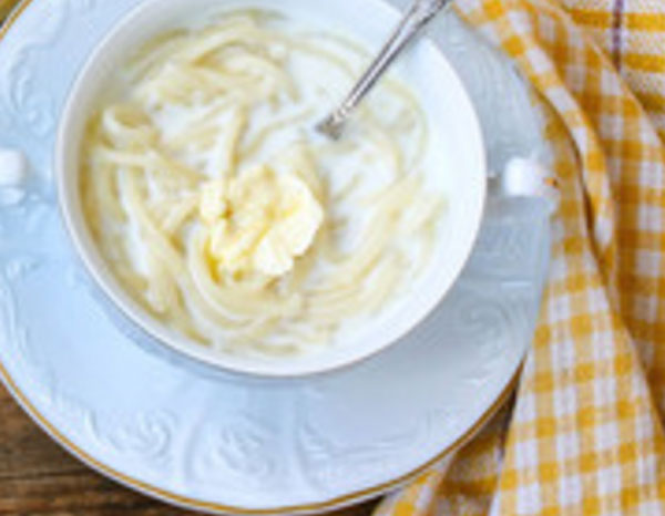 Готовая вермишель в молоке