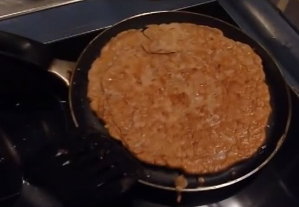 Обжарка печеночного коржа