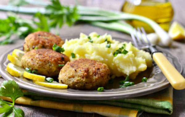 Паровые котлеты с пюре