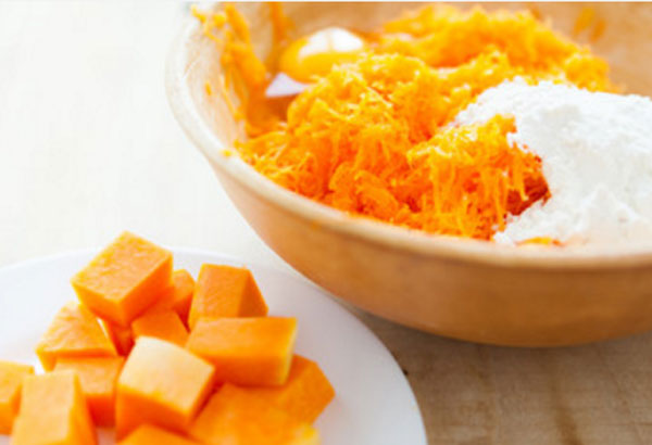 Тыква, натертая и кусочками