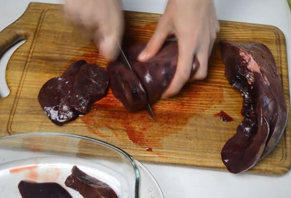 Нарезание печени