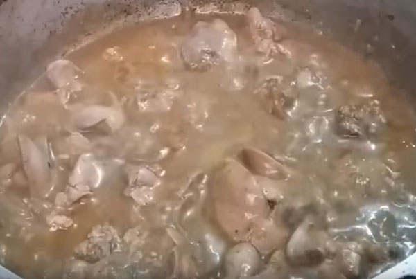 Добавление воды. Тушение