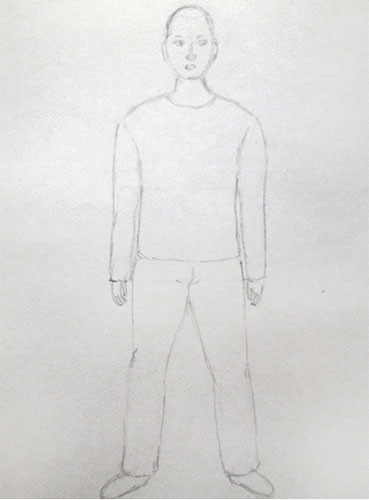 Нарисованный мужчина