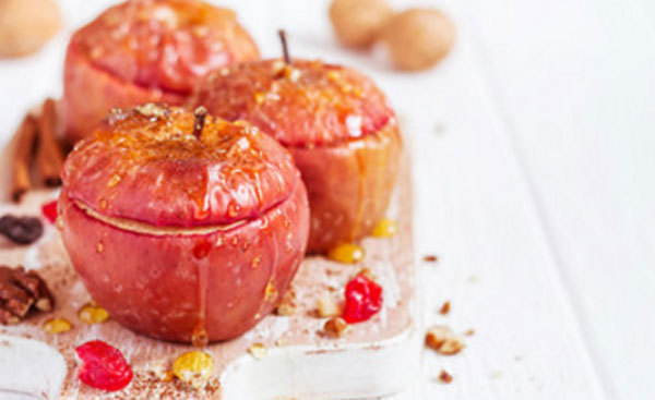 Готовые яблоки с медом