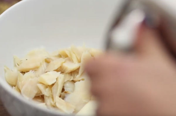 Заливание рыбы молочной массой