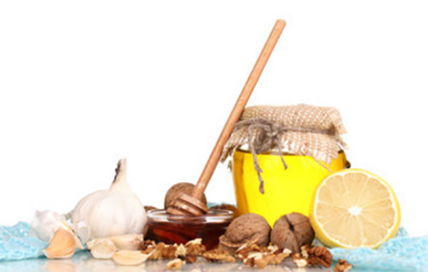 Чеснок, мед, грецкие орехи, лимон