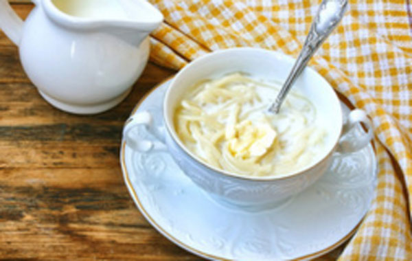 Готовая вермишель в молоке