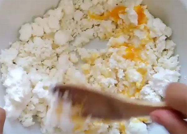 Творог с яйцами