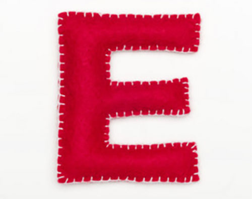 Буква "Е" из фетра