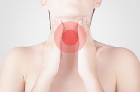 Болевая точка в области трахеи