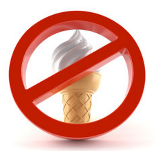 Знак запрета на мороженом